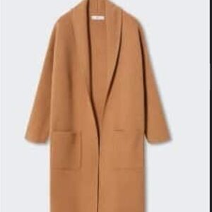 Mango Coatigan in Camel - Longline Open Cardigan